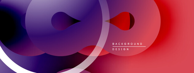 Leinwandbilder - Abstract fluid shapes, vibrant colors, smooth gradients. Modern design elements create dynamic visual flow.