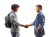 © Ljupco Smokovski - African american male student and a caucasian man shaking hands