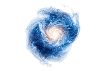 Isolated Abstract Blue Galaxy Swirl