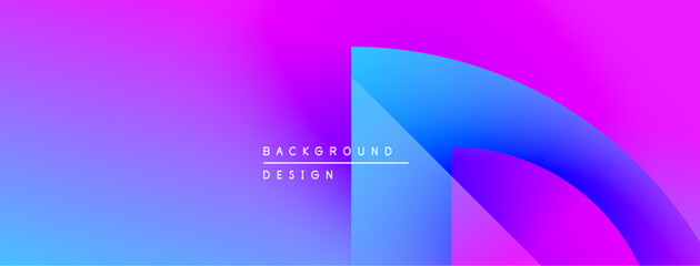 Leinwandbilder - Abstract gradient background. Vibrant purple, blue hues blend smoothly. Text reads background design centered within shape. Modern, clean aesthetic.