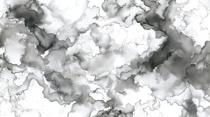 Wall Mural - Black white light gray abstract watercolor pattern.