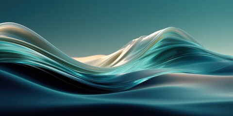 Wall Mural - layered water textures with gentle gradients and subtle lighting