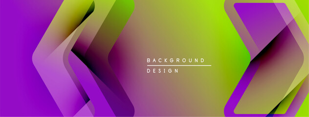 Leinwandbilder - Abstract gradient background. Vibrant purple, yellow hues create dynamic flow. Modern design elements suggest movement, energy.