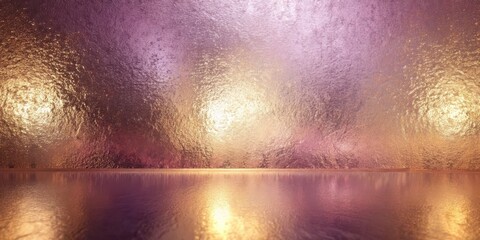 Wall Mural - reflective golden and rose gold textured background with illuminated surface