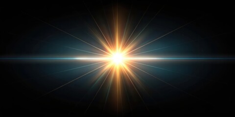 Wall Mural - a radiant, luminous burst of light emanating from a central point, showcasing a bright, star-like co