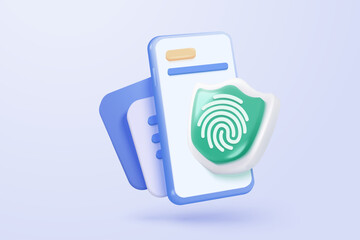3d data protection privacy icon signs and cyberspace solutions with secure digital buttons. checkmar