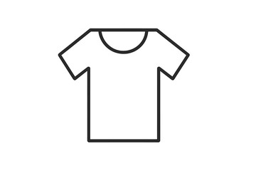 Poster - Simple outline of a t-shirt suitable for various design applications and creative projects