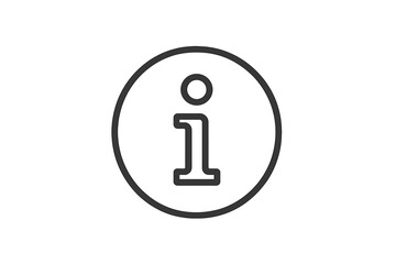 Aufkleber - Icon indicating information in a simple circular design on a white background