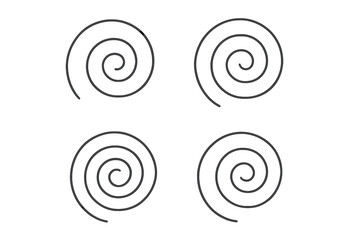 Fototapete - Spiral patterns design showcasing four intricate spirals arranged in a balanced layout