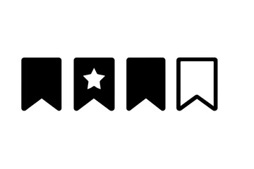 Leinwandbilder - Graphic representation of four bookmarks showing different designs and shapes for organizational purposes