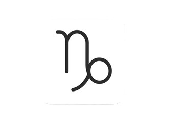 Poster - Capricorns represent determination and ambition through their distinctive symbol displayed in a modern design context