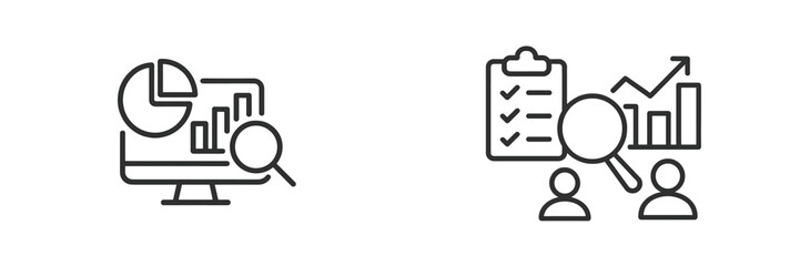 Poster - Analyzing data trends with charts and reports in a modern workspace setting