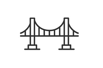 Aufkleber - Iconic bridge design showcasing modern architecture with clean lines and structural elegance in a minimalist style