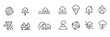 © Zaleman - Various natural disaster icons depicting storms, floods, and wildfires in a minimalist design