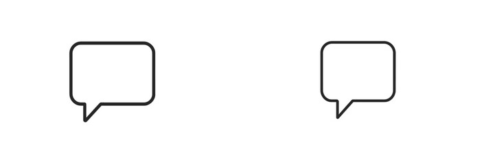 Leinwandbilder - Conversations in blank speech bubbles representing dialogue and communication at any time or place