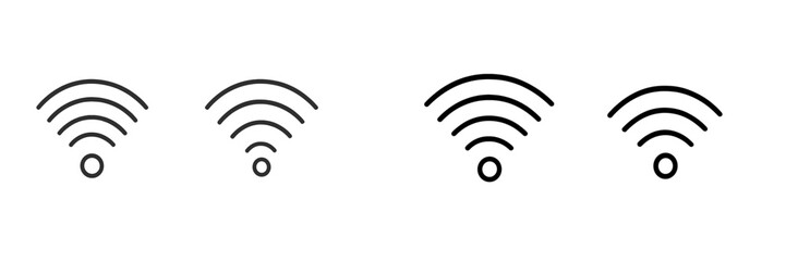 Fototapete - Symbolic representation of wireless connectivity signals in a minimalist design emphasizing technology
