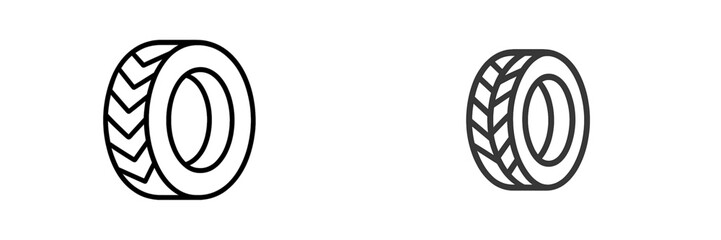 Poster - Two styles of tire illustrations showcasing different designs for automotive projects