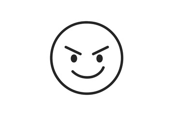 Poster - Smiling face with mischievous expression representing playful attitude and light-hearted humor