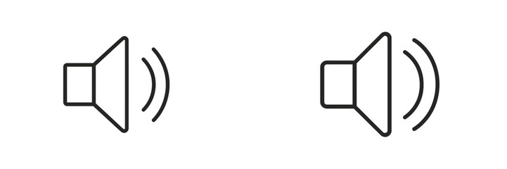 Fototapete - Audio icons representing sound levels displayed in a simple, minimalist style