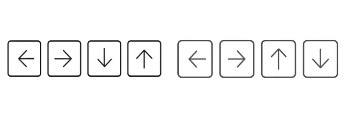 Leinwandbilder - Directional arrows indicating various movements in a simple, minimalist style perfect for signage or instructional guides