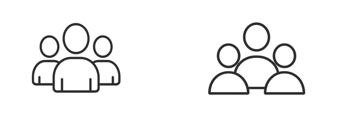Poster - Illustration of people grouped together showcasing community and social interaction in minimalist design