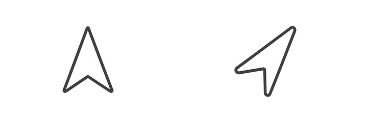 Leinwandbilder - Unique arrow cursor designs showcasing different styles and shapes in graphic icons