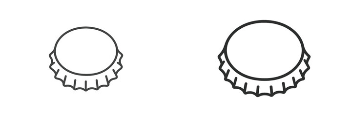 Aufkleber - Unique design of two bottle caps showcases their shape and texture for creative projects or illustrations