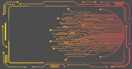 Abstract digital background with technology circuit board texture. 