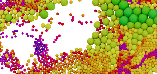 Aufkleber - Abstract background of colorful spheres. Ideal for presentations, websites, and design projects.