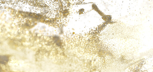Aufkleber - Abstract background of sparkling gold particles. Perfect for luxury, celebration, and festive designs.