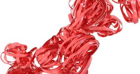 Poster - Abstract Red Swirls Design Element