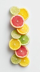 Poster - Vibrant Citrus DNA Innovative Nutritional Science Visualization Showcasing Vitamin C Spectrum for Health-Conscious Wellness Branding