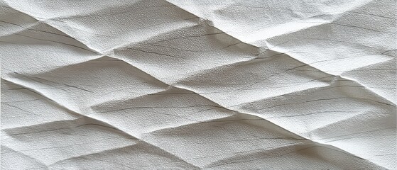 Poster - Minimalist Architectural Surface Texture Geometric Origami-Inspired Concrete Panel Design for High-End Spatial Branding and Innovative Interior Conceptualization