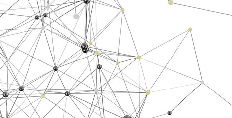 Aufkleber - Stock photo of an abstract network connection.  Ideal for technology, communication, and global concepts.