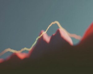 Aufkleber - Dynamic Financial Analytics Prismatic Market Volatility Visualization with Immersive Data Landscape - Next-Gen Investment Performance Insights for Strategic Decision Making