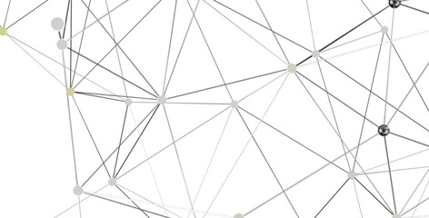 Fototapete - Geometric background image featuring a network of connected lines and dots. Ideal for technology, communication, and connection concepts.