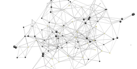Fototapete - Abstract image of a complex network, ideal for technology, AI, and connection concepts. High-resolution.