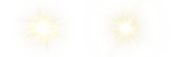 Wall Mural - vector transparent sunlight with sun glare. overlay, sun rays and glare, sun, sunrays, light transit