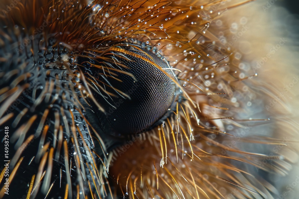 Extreme Macro View of a Tiny Beetle's Head with Visible Details and ...