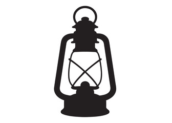 Silhouette of a Lantern logo silhouette vector,  hurricane lamp logo icon silhouette design, Silhouette old unique lantern, ramadan lantern vector silhouette  vector style isolated on white background