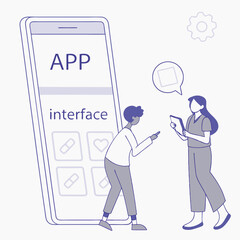 app interface design development team collaboration mobile application