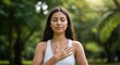 © AlfaSmart - Serene mindfulness practice outdoors in nature for inner peace and relaxation