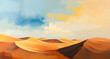 © mrpixel - Desert oil painting, Desert landscape painting, Arid landscape art, Sand dunes painting, Desert sunset art, Oilpaint desert scene, Painted desert, Desert canyon art, Rocky desert painting, Desert moun