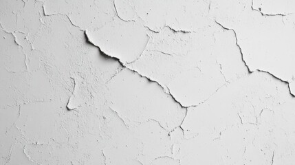 Poster - A close-up view of a rough white stucco plaster wall highlights its uneven surface, casting soft shadows ideal for material-focused design projects and backgrounds