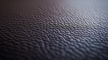 Leinwandbilder - Detailed close-up of a refined black leather surface, displaying its fine grain texture and luxurious feel, illuminated by soft side lighting for enhanced depth