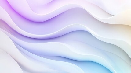 Aufkleber - High-resolution abstract background with a blue-purple gradient, soft white waves, and a futuristic minimalist design for digital use.