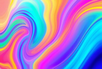 Wall Mural - Vibrant spectrum wave, flowing seamlessly across frame, arc, energy