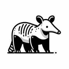  Aardvark, vector, black and white, image, icon, silhouette
