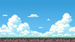 © hiten666 - pixel art retro game level, 8 bit 2d video game background, pixel template. Vector illustration