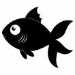 © Anisa283 - Blinky fish silhouette vector illustration on white Background